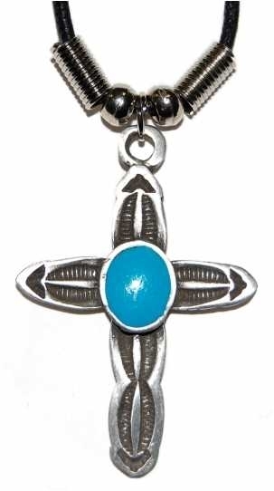 Gothic Halskette Kreuz - indianisch