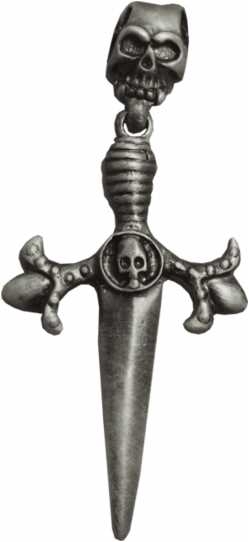 Gothic Halskette Schwert & Totenkopf