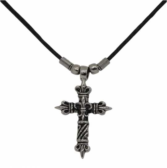 Halskette Kreuz mit Lilie