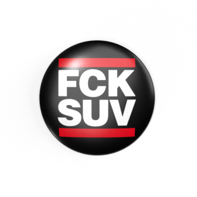 FCK SUV - Weiß / Schwarz / Rot - 2,3 cm - Anstecker / Button