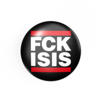 FCK ISIS - Weiß / Schwarz / Rot - 2,3 cm - Anstecker / Button / Pin