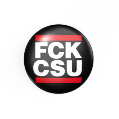 FCK CSU - Weiß / Schwarz / Rot - 2,3 cm - Anstecker / Button