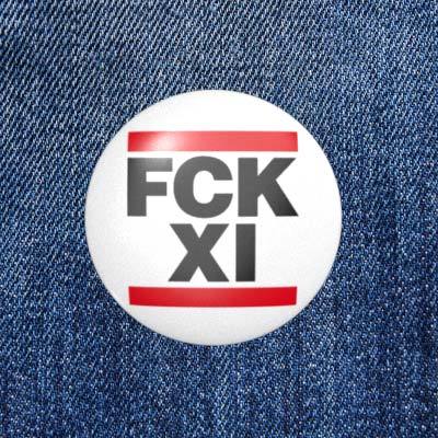 FCK XI - Schwarz / Rot / Weiß - 2,3 cm - Anstecker / Button / Pin