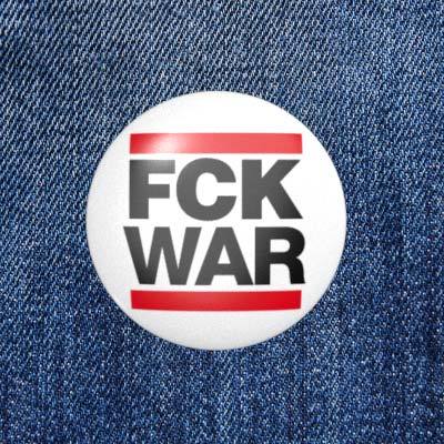 FCK WAR - Schwarz / Rot / Weiß - 2,3 cm - Anstecker / Button / Pin