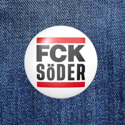 FCK SÖDER - Schwarz / Rot / Weiß - 2,3 cm - Anstecker / Button / Pin