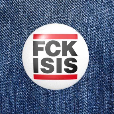FCK ISIS - Schwarz / Rot / Weiß - 2,3 cm - Anstecker / Button / Pin
