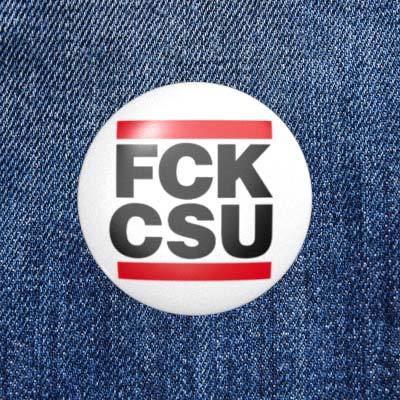 FCK CSU - Schwarz / Rot / Weiß - 2,3 cm - Anstecker / Button