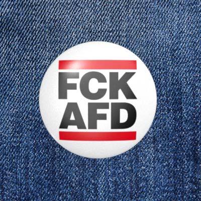 FCK AFD - Black / Red / White - 2.3 cm - Button / Badge / Pin