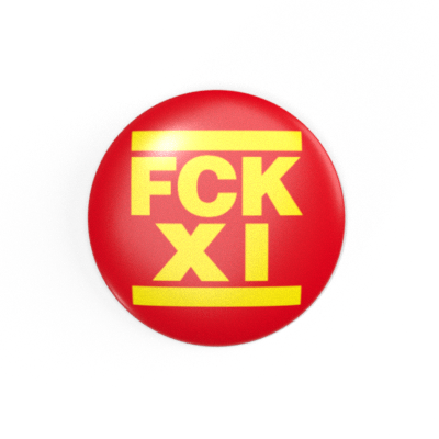 FCK XI - Gelb / Rot - 2,3 cm - Anstecker / Button / Pin
