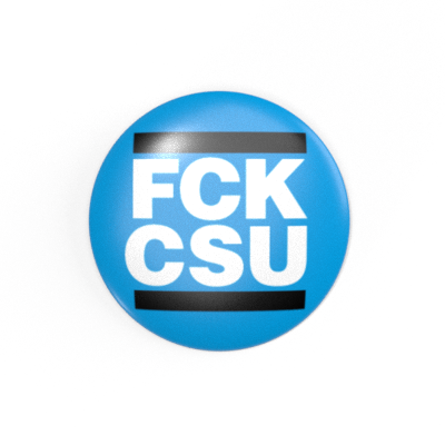 FCK CSU - Weiß / Schwarz / Blau - 2,3 cm - Anstecker / Button