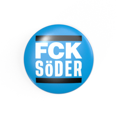 FCK SÖDER - Weiß / Schwarz / Blau - 2,3 cm - Anstecker / Button / Pin