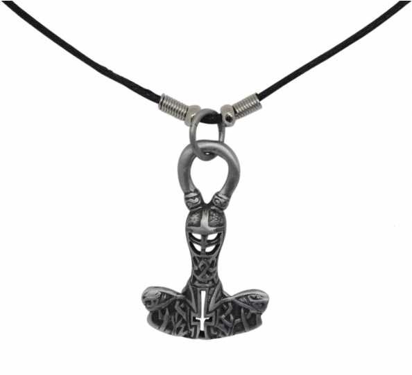 Kette Thor Hammer mit Tribal Muster