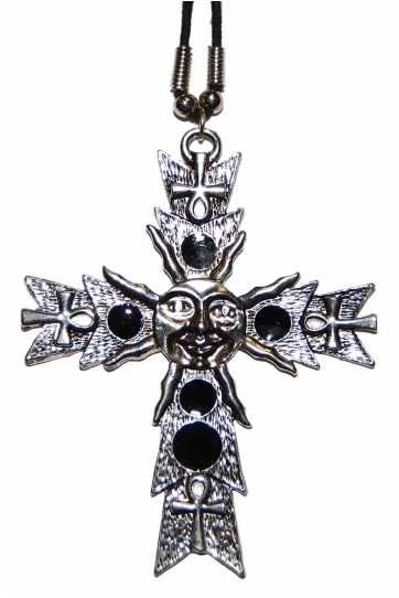 Kreuz Halskette - Sonne / Ankh