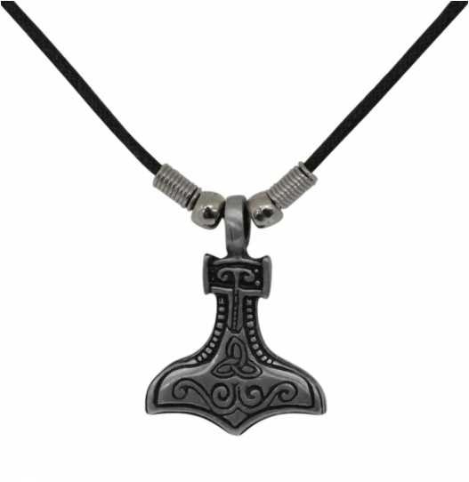 Thor Hammer Mjölnir Halskette mit Triquetra