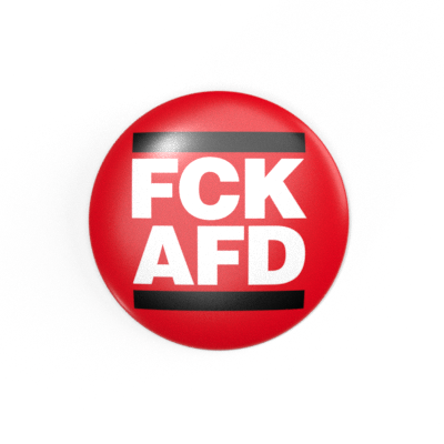FCK AFD - Weiß / Schwarz / Rot - 2,3 cm - Anstecker / Button / Pin