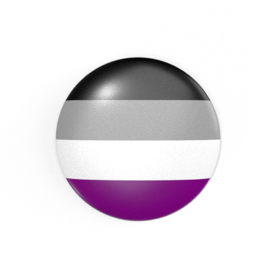 Asexuell - Flagge - Anstecker / Button / Pin