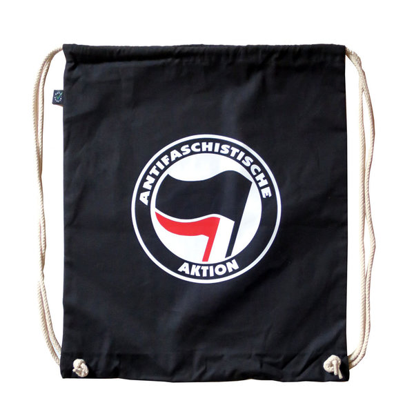 Antifa - Antifaschistische Aktion – Rucksack - Unisex / One Size - schwarz - Siebdruck weiß / rot